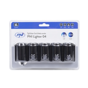 PNI LIGHTER 04 AUTÓS TÖLTŐ 4 12V/24V-OS ÖNGYÚJTÓ KIMENETTEL ÉS 2 USB KIMENETTEL (1A), LED JELZŐVEL - Img 3