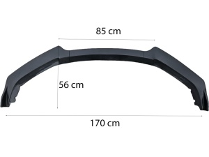 Prelungire bara fata universala, spoiler, negru lucios, 3 piese, lungime 170 cm - Img 4