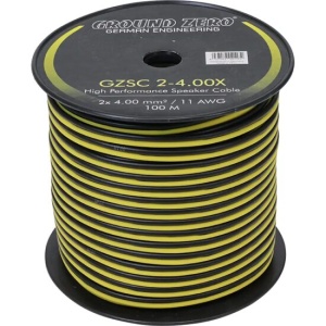 Rola Cablu 100m GZSC 2-4.00X Ground Zero pentru difuzoare, 2x4,0 mm²