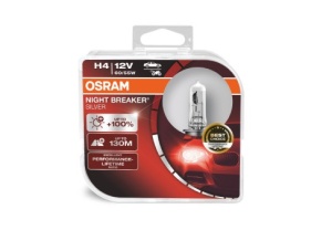 SET 2 BECURI 12V H4 60/55 W NIGHT BREAKER SILVER +100% OSRAM - Img 3