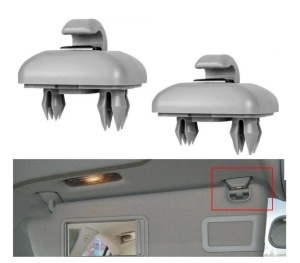 Set 2 cleme parasolar auto, culoare gri, compatibil VW Audi Skoda