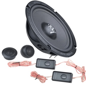 Set 2 difuzoare auto Ground Zero GZIC 650FX, slim componente 16.5cm pe 2 cai, seria Iridium, 100W RMS / 140W Max
