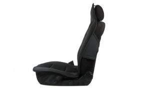Set 2 huse scaune auto pentru fata, material textil, negru cu albastru - Img 3
