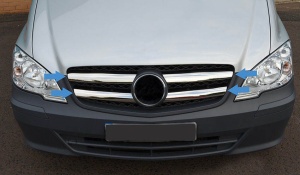 Set 4 ornamente inox grila Mercedes Vito W639 2010-2014 - Img 4