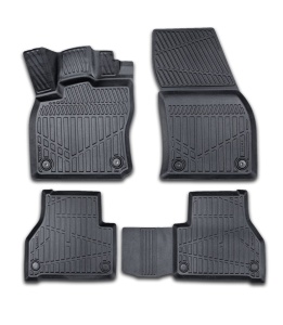 Set covorase auto cauciuc VW Caddy 2020->, forma tavita 3D - Img 1