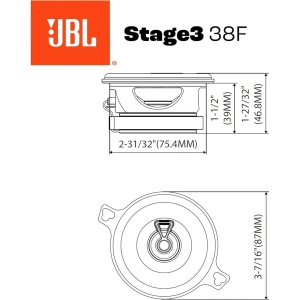 STAGE3 38F GEN2 DIFUZOARE COAXIALE JBL DE 8.9CM, 50W RMS - Img 2