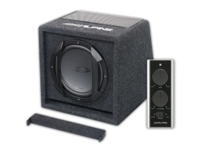 Subwoofer auto amplificat Alpine SWE-815, 20 cm, 300W