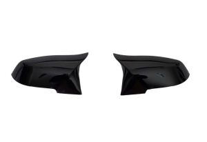 Tükörborítások, kompatibilisek a BMW 2-es széria F20 2011-2019, 3-as széria F30 2012-2018, 4-es széria F32, X1 E84 fényes fekete Batman stílusú modellekkel. Az eredeti borítások helyére kerül.