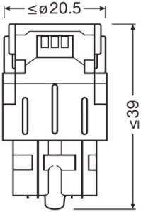 2 db-os kiegészítő LED izzó készlet 12V (W21/5W) fehér 6000K BLI OSRAM - Img 3