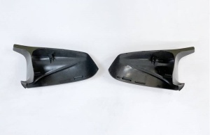 BMW 5-ös széria E60 2007-2010, BMW 5-ös széria F10 2009-2010 modellekkel kompatibilis tükörborítások, fényes fekete M-Design, klipszekkel, az eredeti borítások cseréjére - Img 5