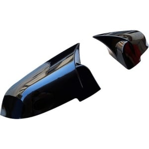 BMW 5-ös széria F10 2010-2013-as modellekkel kompatibilis tükörborítások, fényes fekete Batman stílusban - Img 5