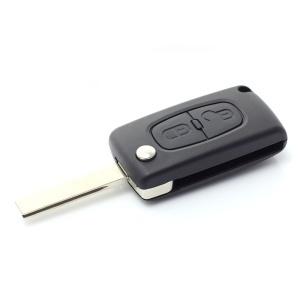 Citroen / Peugeot 407 - Carcasa tip cheie briceag cu 2 butoane, lama HU83-SH2 fara suport baterie - Img 3