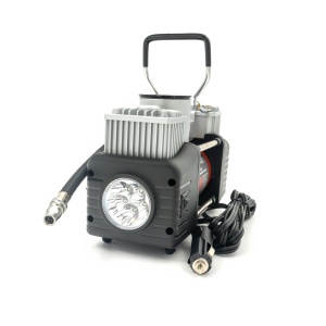 Compresor auto Heavy-Duty dublu cilindru – 50 L/min – 150 PSI – LED + kit reparație anvelope - Img 3