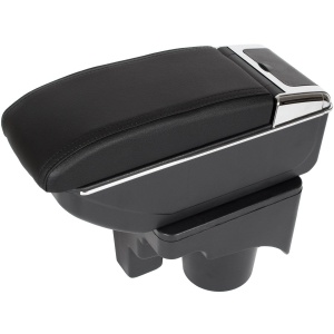 Cotieră auto compatibilă VW Golf 6 MK6, piele ecologică neagră - Img 6