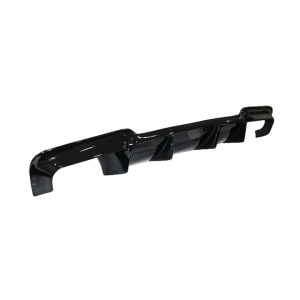 Difuzor bara spate compatibil BMW Seria 5 F10 2010-2017 pachet M, cu evacuare dubla, negru lucios
