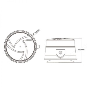 Girofar LED, prindere cu magnet, 14W, 12-24 V, cu acumulator, buton on-off si telecomanda, E-Mark - Img 4