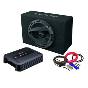 HERTZ DBX 25.3 autós mélynyomó szett + Hertz Dieci Power 2.200 erősítő + komplett kábelkészlet - Img 8