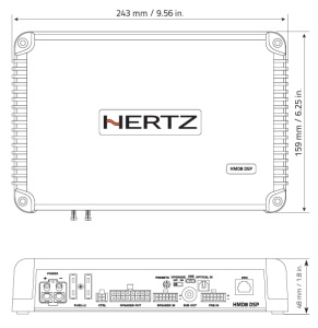 Hertz HMD 8 DSP hajóerősítő, 8 csatorna, 1000 W RMS - Img 4