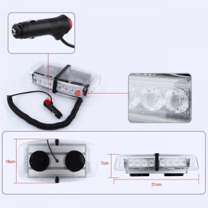 Mini rampa Girofar LED Cu Magnet, 12V, 24W, IP65, 31x16x7 cm, culoare portocalie - Img 2