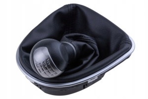 Nuca schimbator auto cu manson imitatie piele neagra compatibile SEAT LEON II 2006-2012, 6 viteze
