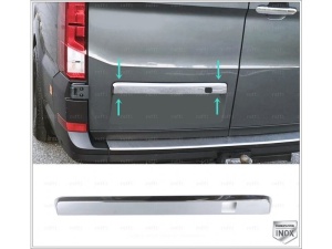 Ornament inox numar spate compatibil VW CRAFTER 2017->, Cu camera de mers inapoi - Img 2