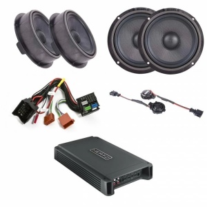 Pachet sistem audio Plug&amp;Play Awave dedicat Volkswagen + Amplificator
