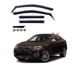 Paravanturi auto compatibile cu BMW X6 E71 E72 2014-2018, fata-spate - Img 5