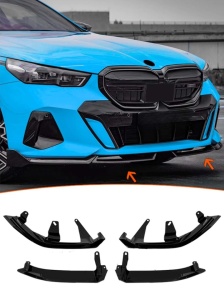 Prelungire Bara Fata compatibil cu BMW Seria 5 G60 G68 2024->, M Performance Design, culoare negru lucios - Img 2