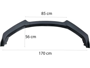 Prelungire bara fata universala, spoiler, negru lucios, 3 piese, lungime 170 cm - Img 6