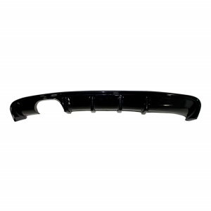 Prelungire difuzor Bara Spate compatibil cu AUDI A3 8P 2008-2012 2008-2012 facelift, Evacuare dubla stanga, negru lucios