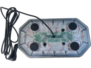Professzionális mini jelzőfény, mágneses rögzítéssel, 12-24V, 65W, 38 cm hosszú, narancssárga színű, E-Mark E9 - Img 2