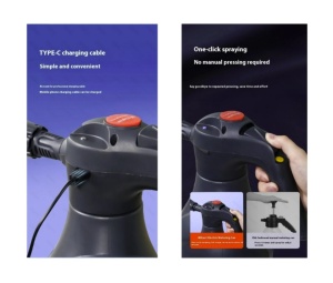 Pulverizator electric automat pentru spuma 2L, 2000mAh – stropitor reincarcabil cu USB Type-C - Img 3