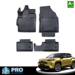 Set covorase auto cauciuc Toyota Yaris 2020->, Yaris Cross 2022->, forma tavita 3D - Img 2