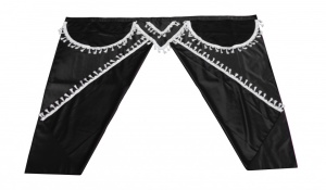 Set perdele Premium cabina camion, universal compatibil cu MAN, culoare negru