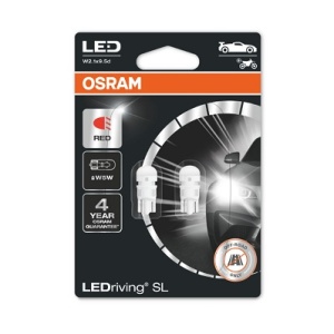 2 db-os kiegészítő LED izzó készlet 12V (W5W) piros 6000K BLI OSRAM - Img 2