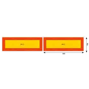 2 db-os reflektív lemezkészlet 565x196 mm alumínium RR 70.01 HICO