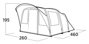 Cort camping tip tunel Easy Camp Senja 4 Air, 460x260x195 cm, pentru 4 persoane - Img 9