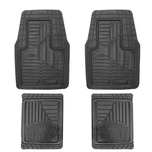 Covorase auto universale ajustabile groase și aderente – 72 x 47 cm / 71 x 43,5 cm PVC – negru