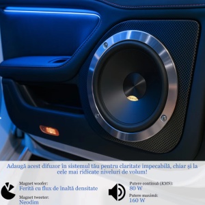 Difuzoare auto Hertz Dieci Pro DPK 165.3, set sistem 2 căi, 165mm, 80W RMS, 4Ω, 4 difuzoare + accesorii - Img 3