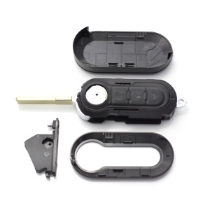 Fiat - Carcasa cheie tip briceag, 3 butoane, negru - Img 2
