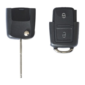 GYÚJTÁSKULCS TOK VOLKSWAGEN JETTA / PASSAT (B5-B6-B7) / POLO / SCIROCCO / TIGUAN-HOZ, 2 GOMBOS, KULCSOS