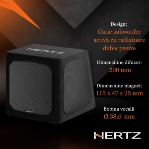 Hertz Dieci DBA 201 autós mélynyomó, 200 mm, 220 W RMS - Img 8