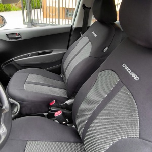 Huse universale premium pentru scaune auto gri+negru - Img 2