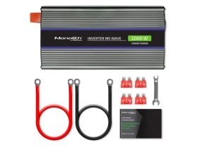Invertor de tensiune Qoltec Monolith de la 12V la 230V 1000/2000w - Img 1