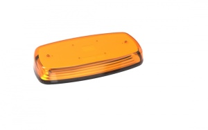 Mini LED jelzőfény, mágnessel, 12-24V, 24W, IP67, 31x16x7 cm, narancssárga üveg, E-MARK