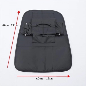 Organizator auto universal pentru scaun din Piele Ecologica, 60 x 40 cm, Negru - Img 3