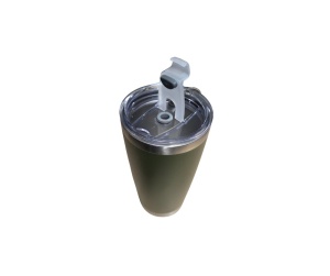 Pahar termic din otel inoxidabil cu capac, termos 600 ml, cu perete dublu, izolat in vid, culoare verde - Img 3
