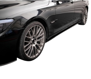 Prelungire praguri laterale compatibile cu BMW Seria 7 F01 2008-2015, culoare negru lucios - Img 3