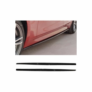 Prelungire praguri laterale compatibile VW GOLF 7 VII 2012-2020 negru lucios cu aripioare - Img 3