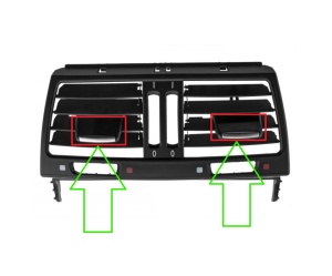 Set 2 Butoane grila ventilatie spate, reglaj butoane culisante compatibile BMW X5 E70 2006-2013, X6 E71 2007-2014 - Img 3